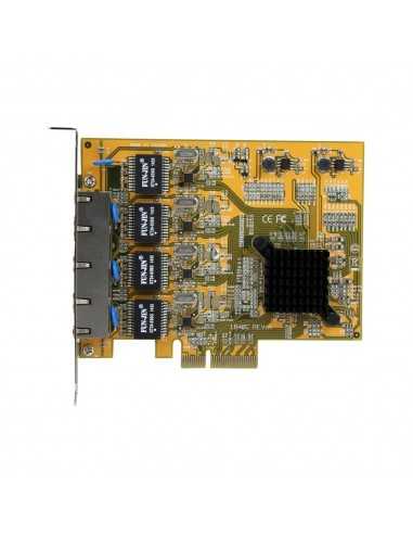 Tarjeta de red startech 4x rj45 pci express