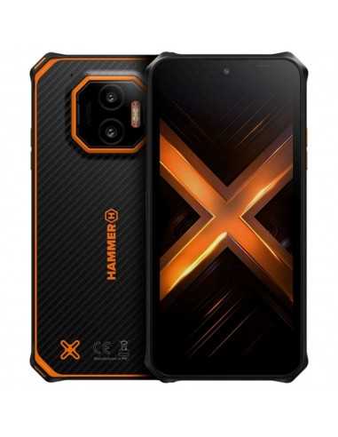 Telefono movil smartphone rugerizado hammer energy x2 5g - 8gb - 256gb - 6 pulgadas - negro - naranja