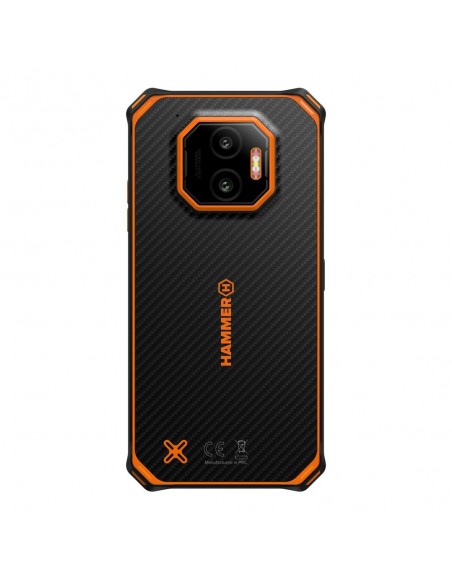 Telefono movil smartphone rugerizado hammer energy x2 5g - 8gb - 256gb - 6 pulgadas - negro - naranja