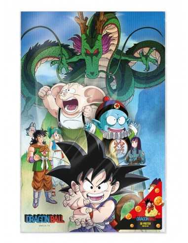Poster 3d 38x58cm shenron and heroes dragon ball
