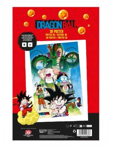 Poster 3d 38x58cm shenron and heroes dragon ball
