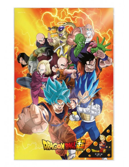 Poster 3d 58x38cm universal survival heroes dragon ball super
