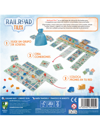 Juego de mesa railroad tiles