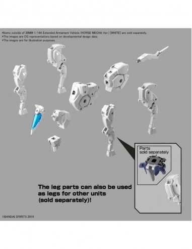 Vehiculo expansion bandai hobby 30mm exa - vehicle horse mecha ver. blanco