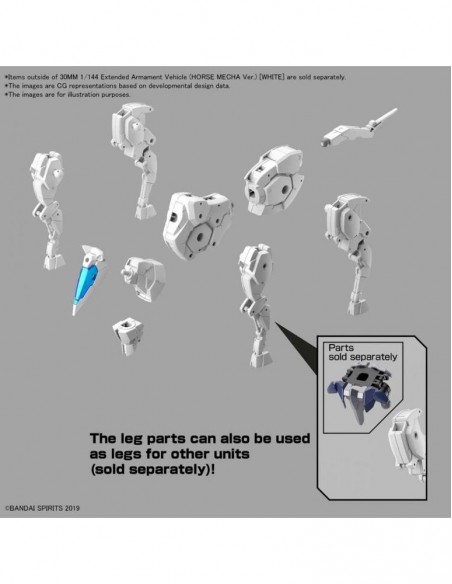 Vehiculo expansion bandai hobby 30mm exa - vehicle horse mecha ver. blanco Vehiculo expansion bandai hobby 30mm exa - vehicle horse mecha ver. blanco
