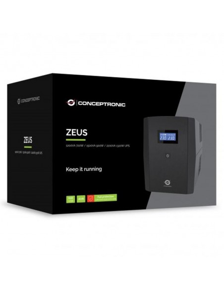 Sai conceptronic zeus08em 1500va 900w schuko ups mart lan sw Sai conceptronic zeus08em 1500va 900w schuko ups mart lan sw