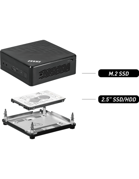 Adaptador hdd para mini ordenador msi cubi n 8gl ms - b17111 negro