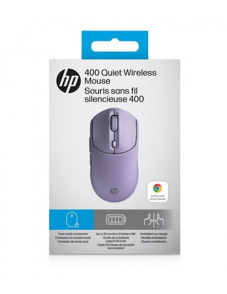 Raton inalambrico hp 400 dual morado
