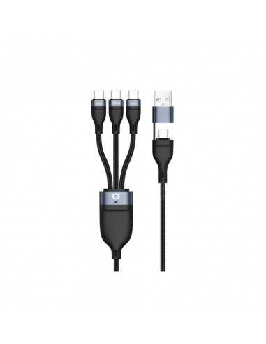 Cable 3x usb tipo c a usb tipo c - usb tipo a conceptronic 1.5m - macho - macho