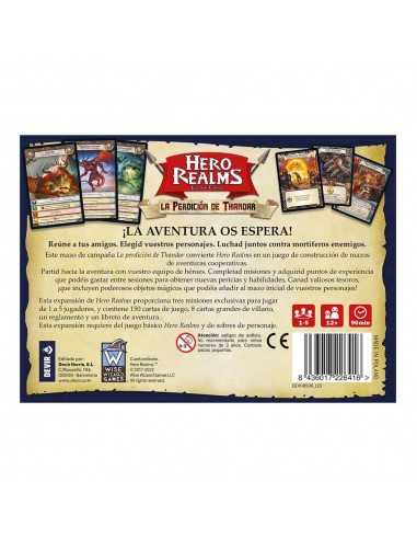 Juego de mesa hero realms: la perdición de thandar