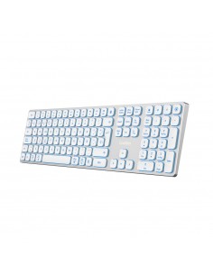 Teclado inalambrico retroiluminado coolbox moonlight key b431 plata blanco