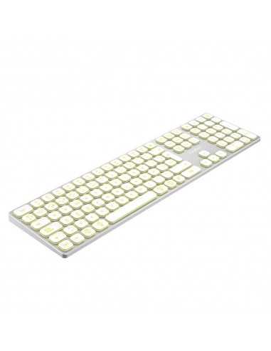 Teclado inalambrico retroiluminado coolbox moonlight key b431 plata blanco