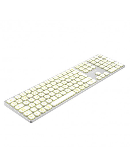 Teclado inalambrico retroiluminado coolbox moonlight key b431 plata blanco Teclado inalambrico retroiluminado coolbox moonlight key b431 plata blanco