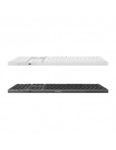Teclado inalambrico retroiluminado coolbox moonlight key b431 plata blanco
