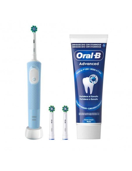 Cepillo dental electrico braun oral - b vitality pro blanco + 2 cabezales y dentifrico