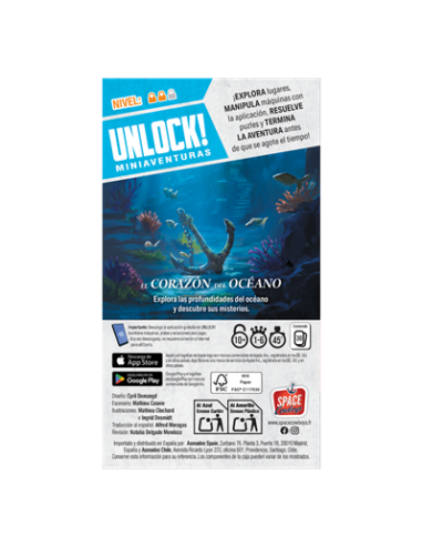 Juego de mesa unlock mini el corazón del océano