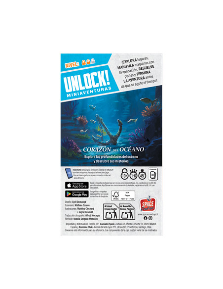 Juego de mesa unlock mini el corazón del océano Juego de mesa unlock mini el corazón del océano