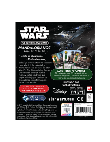 Caja star wars: deckbuilding game mandalorianos