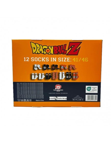 Caja regalo 12 pares calcetines dragon ball talla 41 - 46