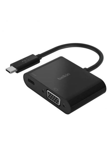 Adaptador usb tipo c a usb tipo c - vga belkin macho - hembra - negro