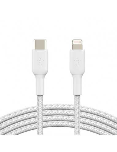 Cable lightning a usb tipo c belkin 1m - macho - macho - blanco