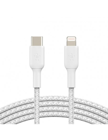 Cable lightning a usb tipo c belkin 1m - macho - macho - blanco Cable lightning a usb tipo c belkin 1m - macho - macho - blanco