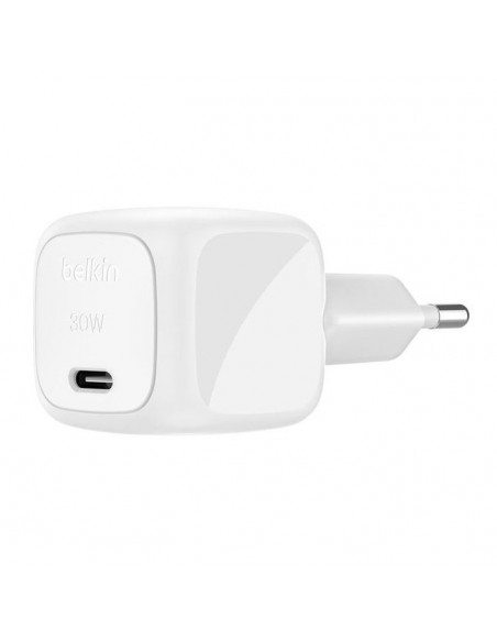 Cargador de pared belkin wca008kq1mwh - b6 30w usb tipo c + cable usb tipo c blanco Cargador de pared belkin wca008kq1mwh - b6 30w usb tipo c + cable usb tipo c blanco