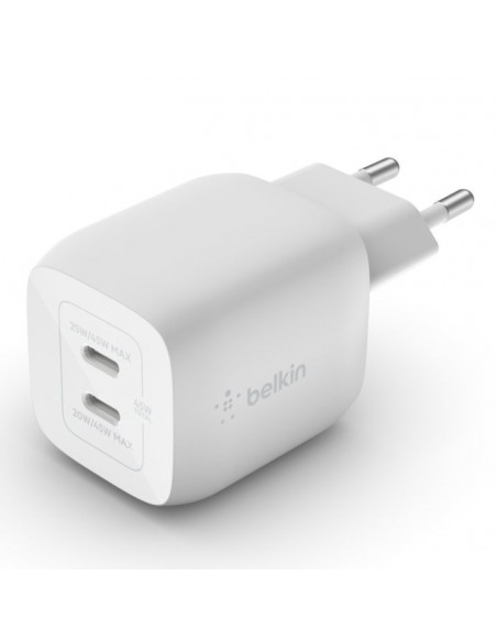 Cargador de pared belkin wch011vfwh 45w 2x usb tipo c blanco Cargador de pared belkin wch011vfwh 45w 2x usb tipo c blanco