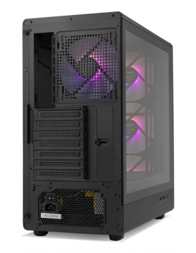 Caja ordenador gaming nox hyperflow hummer aero atx argb cristal templado negro