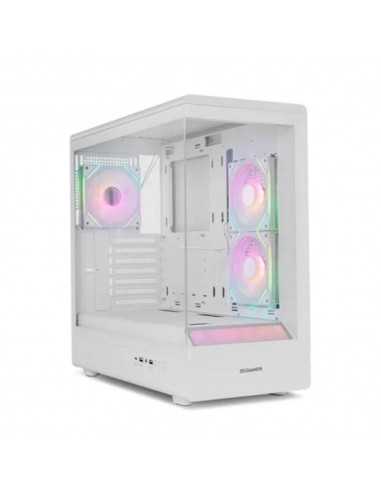 Caja ordenador gaming nox hummer signal atx argb cristal templado blanco