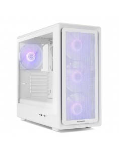 Caja ordenador gaming nox hyperflow hummer aero atx argb cristal templado blanco