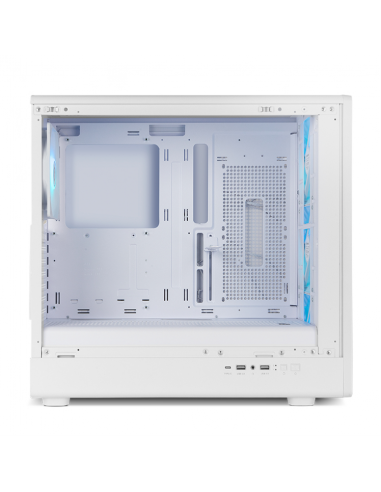 Caja ordenador gaming nox hyperflow hummer aero atx argb cristal templado blanco