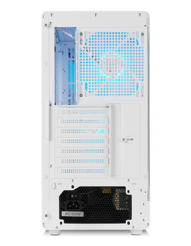 Caja ordenador gaming nox hyperflow hummer aero atx argb cristal templado blanco