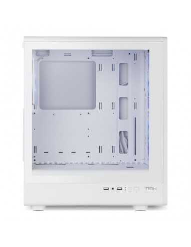 Caja ordenador gaming nox infinity iota atx argb cristal templado blanca