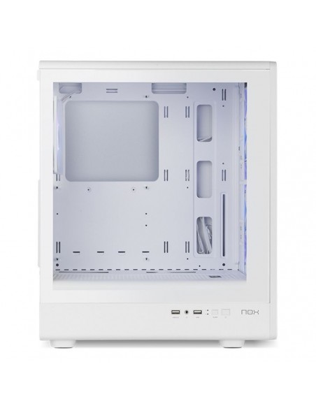 Caja ordenador gaming nox infinity iota atx argb cristal templado blanca Caja ordenador gaming nox infinity iota atx argb cristal templado blanca