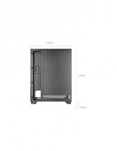 Caja ordenador mars gaming mcpulsar atx pantalla cristal templado negra