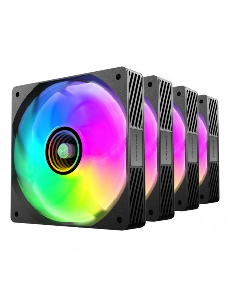 Ventilador mars gaming mf3dprokit argb 4x 120mm negro + hub rf remote Ventilador mars gaming mf3dprokit argb 4x 120mm negro + hub rf remote