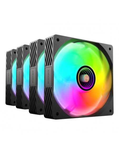 Ventilador mars gaming mf3dprokit argb 4x 120mm negro + hub rf remote Ventilador mars gaming mf3dprokit argb 4x 120mm negro + hub rf remote