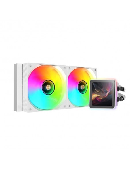Kit refrigeracion liquida mars gaming mlvisionpro240 argb 2x 120mm blanco