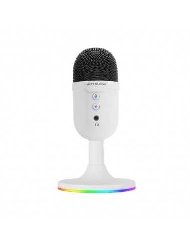 Microfono compacto mars gaming mmiccx usb blanco