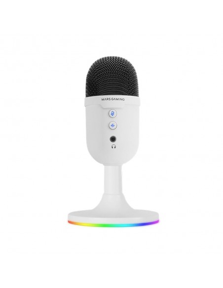 Microfono compacto mars gaming mmiccx usb blanco