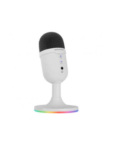 Microfono compacto mars gaming mmiccx usb blanco