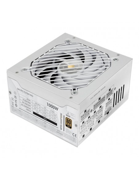 Fuente alimentacion modular mars gaming atx 1000w blanca