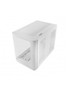 Caja ordenador mars gaming mcfusionm matx cristal templado blanca