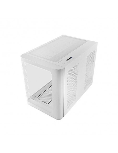 Caja ordenador mars gaming mcfusionm matx cristal templado blanca