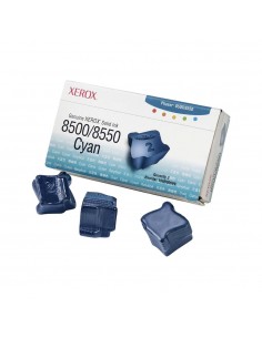 Tinta solida xerox tektronix phaser 8500 - 8550 cian 3 unidades