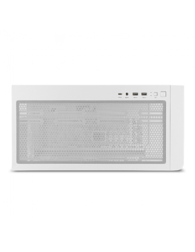 Caja ordenador gaming nox hummer ether atx argb cristal templado blanca