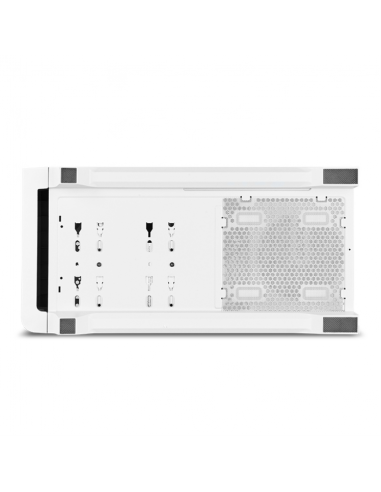 Caja ordenador gaming nox hummer ether atx argb cristal templado blanca
