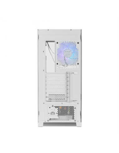 Caja ordenador gaming nox hummer ether atx argb cristal templado blanca