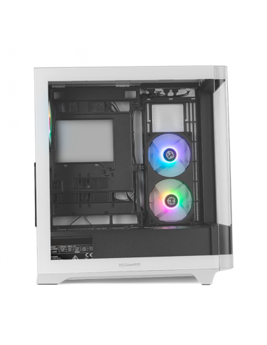 Caja ordenador gaming nox hummer ether atx argb cristal templado negro - blanco